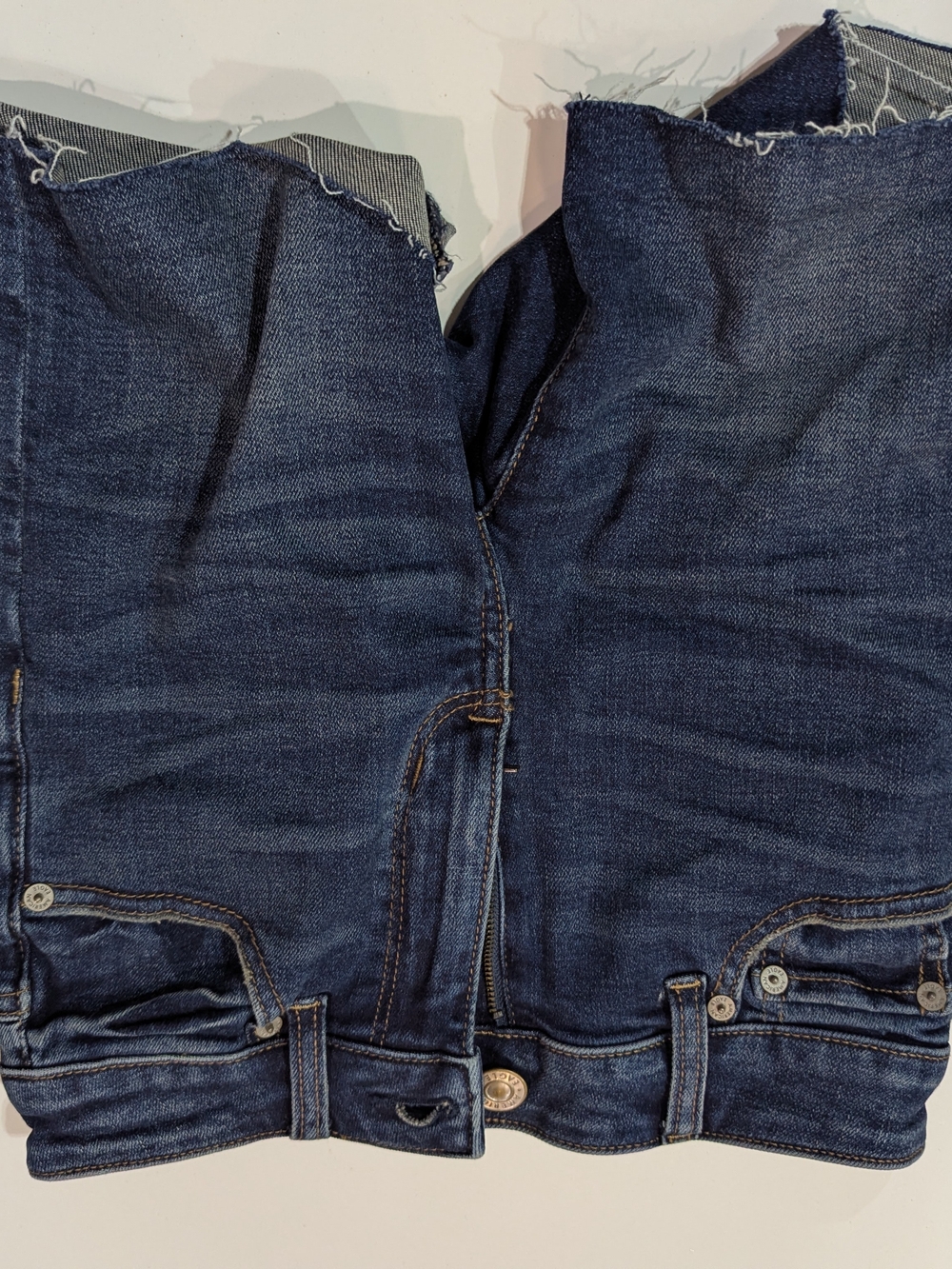 Women's Dark Blue Denim Jean Shorts